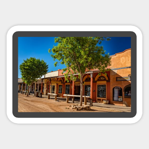 Allen Street in Tombstone, Arizona Sticker by Gestalt Imagery